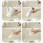 Pack of 2 Glass Cleaning Brush (Big) – 360° Bottle & Cup Cleaner | Long Handle Deep Cleaning Brush with Stand