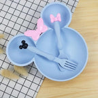 Pack of 2 Kids Butterfly Plate Set – Cute Cartoon Dinner Plate with Spoon & Fork