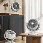 Strong Third-Gear USB Rechargeable Air Circulation Fan – 90° Oscillating Desk Fan
