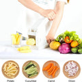 Manual Potato Slicer Cutter – Multi-Function Vegetable Chopper (French Fries Maker)