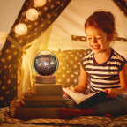 3D Galaxy Crystal Ball Lamp – LED Night Light | Solar System Glass Lamp with Wooden Base