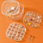 Elegant Transparent Crystal Jewelry Storage Box – Multi-Layer Acrylic Jewellery Organizer Case