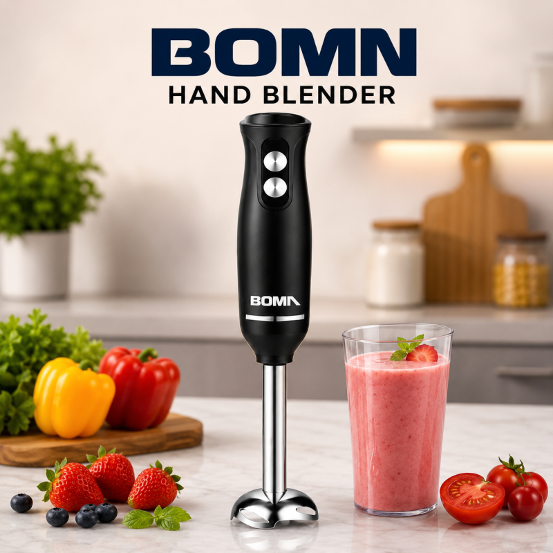 BOMN Hand Blender – Powerful Electric Stick Blender for Juices, Soups & Shakes