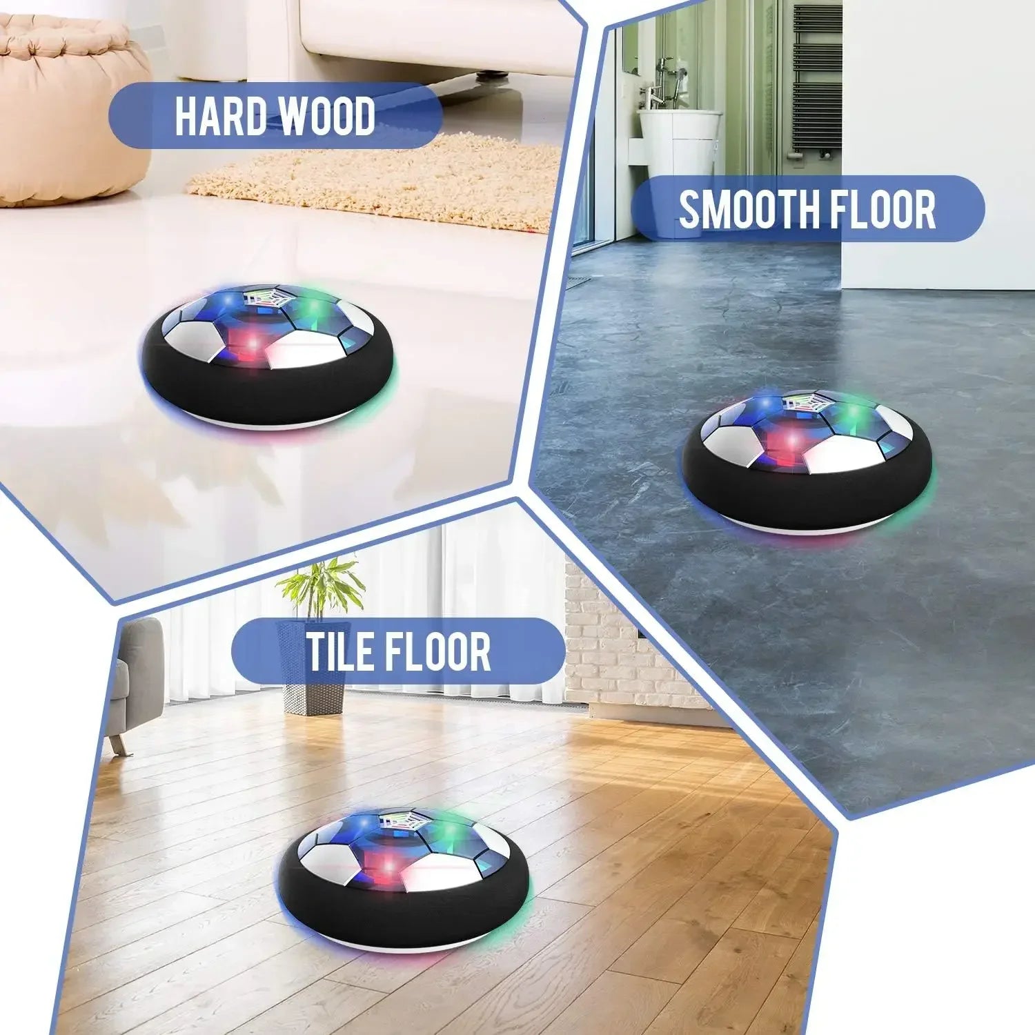 LED Hover Ball Toy for Kids | Air Floating Football Indoor Game