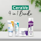 CeraVe 4-in-1 Skincare Kit – Cleanser, Retinol Serum, Sunscreen SPF 50 & Night Cream