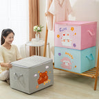 Happy Storage Bag – Foldable Large Capacity Clothes & Blanket Organizer