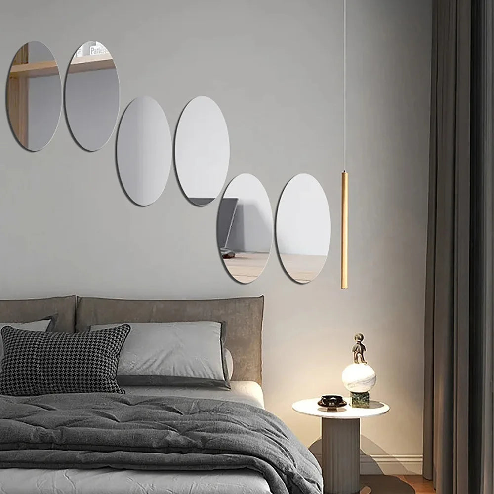 Self Adhesive Oval Shape Mirror Sticker