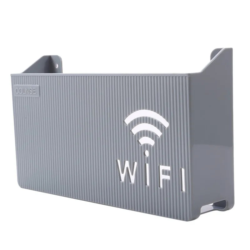 Wall Mounted WiFi Router Storage Box – Cable Organizer & Router Shelf
