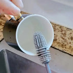 Pack of 2 Small Glass Cleaning Brush – Long Handle Bottle & Cup Washer