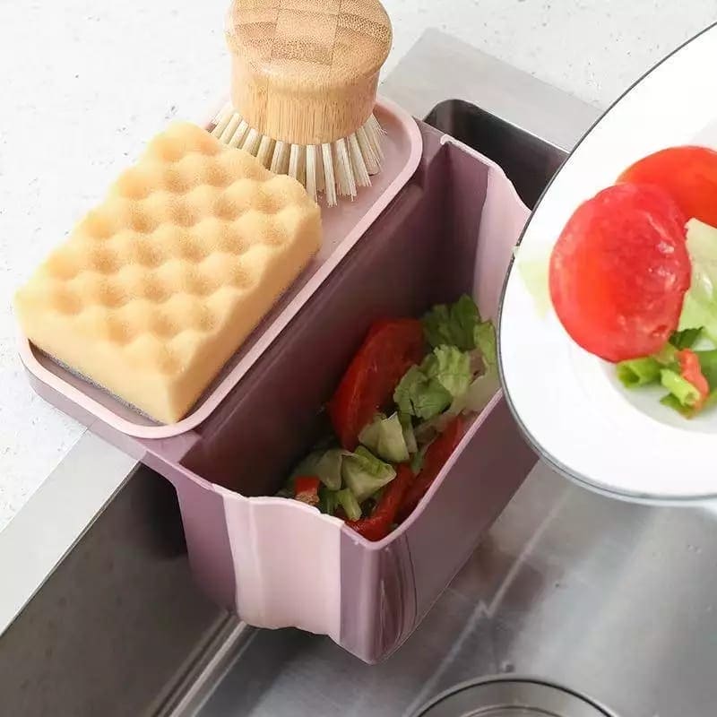 Sink Drain Strainer Basket – Foldable Hanging Kitchen Sink Organizer & Food Waste Holder