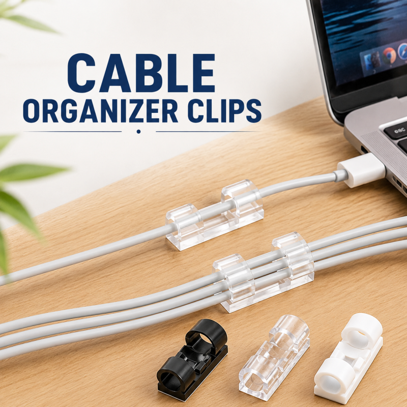 Cable Clips with Strong Self-Adhesive ( Pack of 16 )