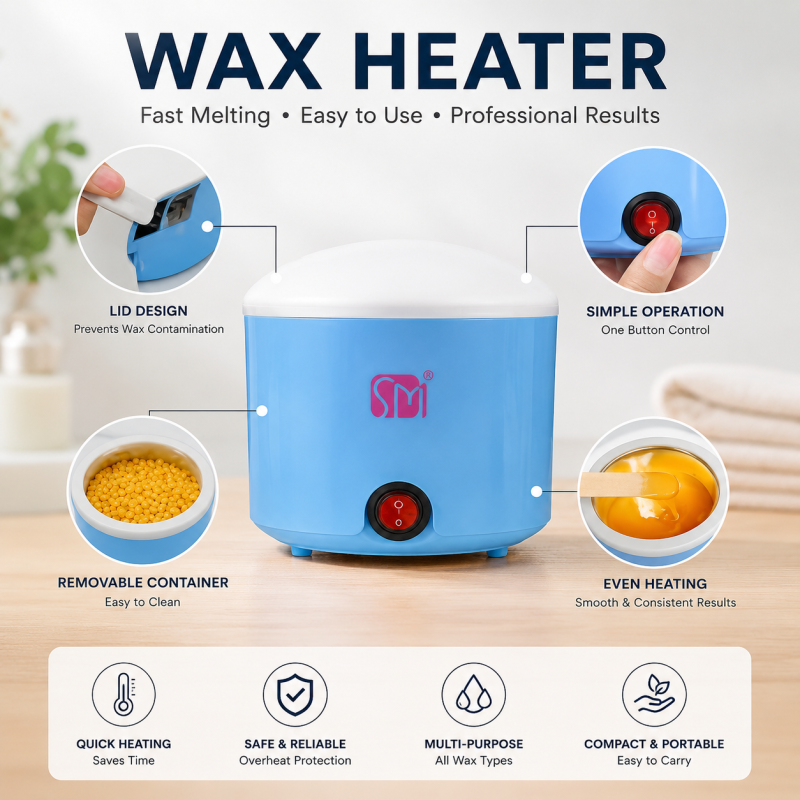 Mini Wax Heater Machine – Portable Hair Removal Wax Warmer for Smooth Salon-Style Waxing