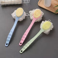 Bath Stick Loofah with Long Handle – 2 in 1 Body Scrubber & Shower Brush