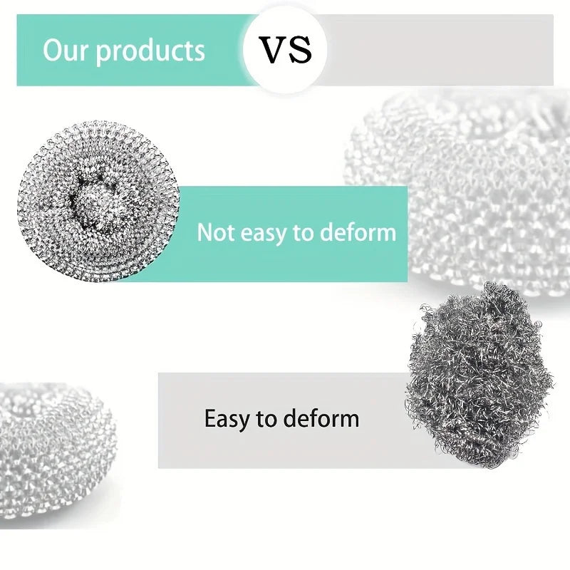 Pack of 2 Mini Palm Cleaning Brush – Stainless Steel Scrubber with Handle | Heavy Duty Dish & Kitchen Cleaning Brush