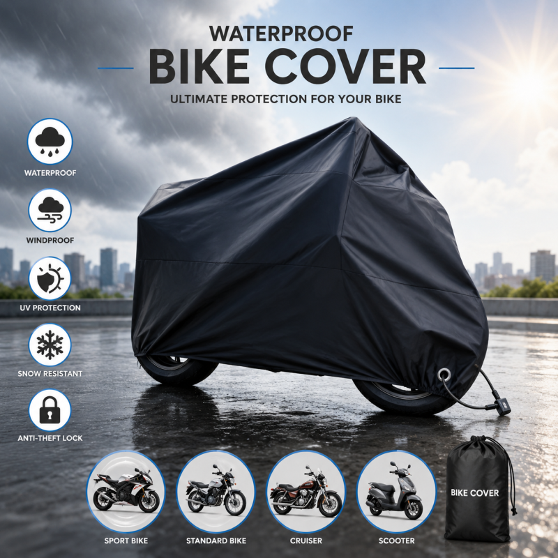 Premium Waterproof Bike Cover – Universal Motorcycle & Motorbike Cover