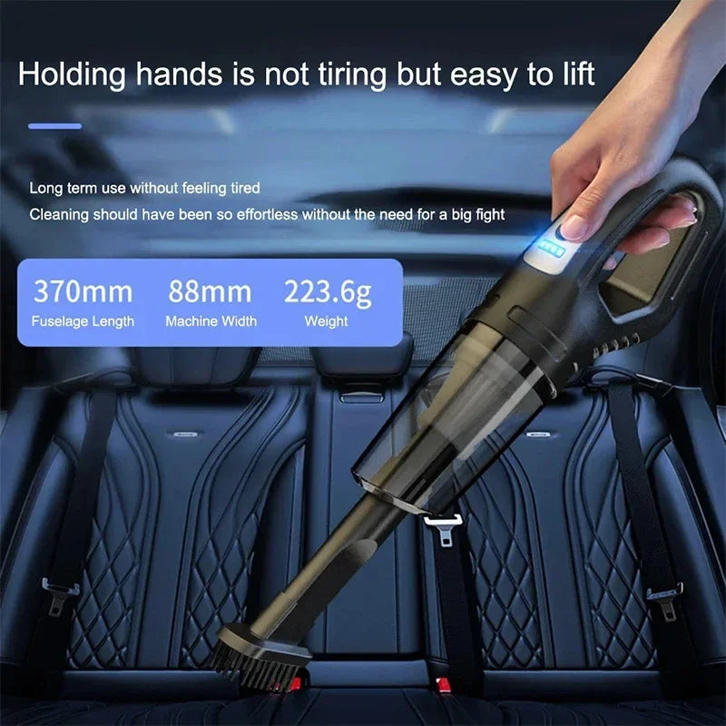 2 in 1 Cordless Car Vacuum Cleaner – Portable Handheld Vacuum with HEPA Filter