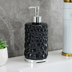 450ML Luxury Soap Dispenser – Elegant Hand Wash & Sanitizer Pump Bottle (Textured Design)