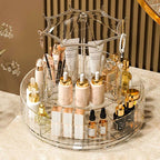 Umbrella Makeup Organizer 360° Rotating – Transparent Cosmetic Storage Stand