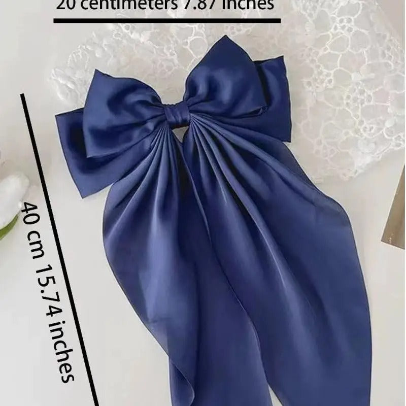 Pack of 2 Elegant Bow Hair Clip – Butterfly Style Long Tail Hair Accessory for Women & Girls