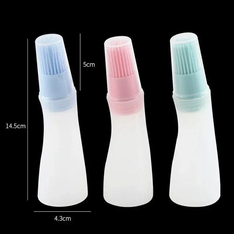 BBQ Oil Brush Bottle – Silicone Basting Brush with Dispenser