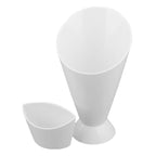 Fries Holder with Sauce Compartment – Snack Serving Cup | French Fries & Dip Holder Bowl