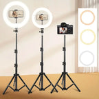 LED Ring Light with Stand – Adjustable Tripod Light for Makeup, TikTok & YouTube