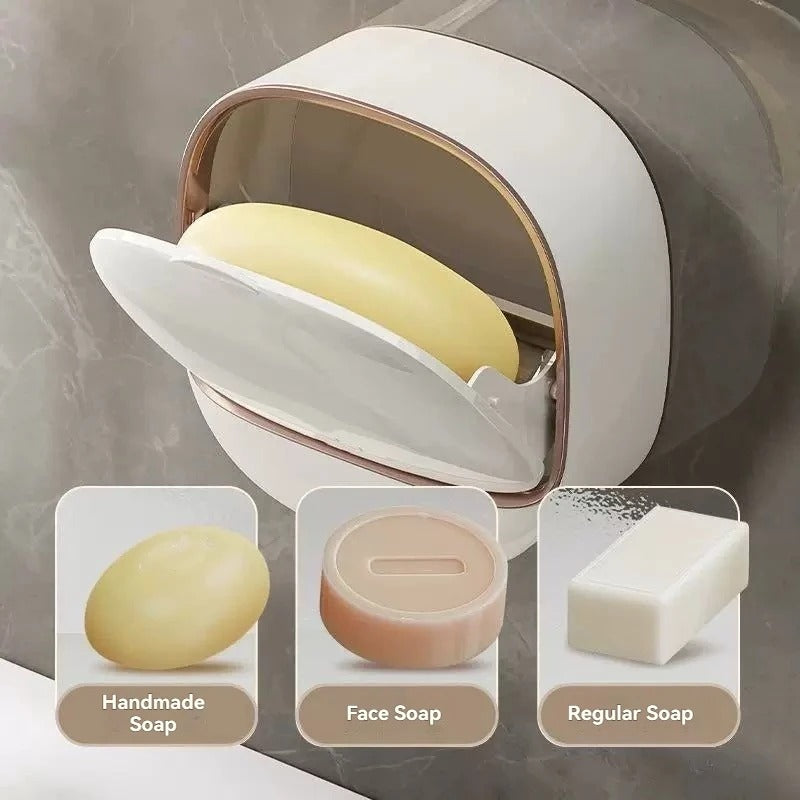 Luxury Wall Mounted Soap Dish – Self Adhesive Waterproof Soap Holder for Bathroom