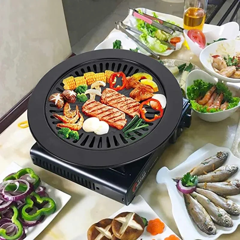 Stove Top BBQ Grill Pan – Non-Stick Portable Grill for Gas Stove | Indoor BBQ & Steak Grill Plate