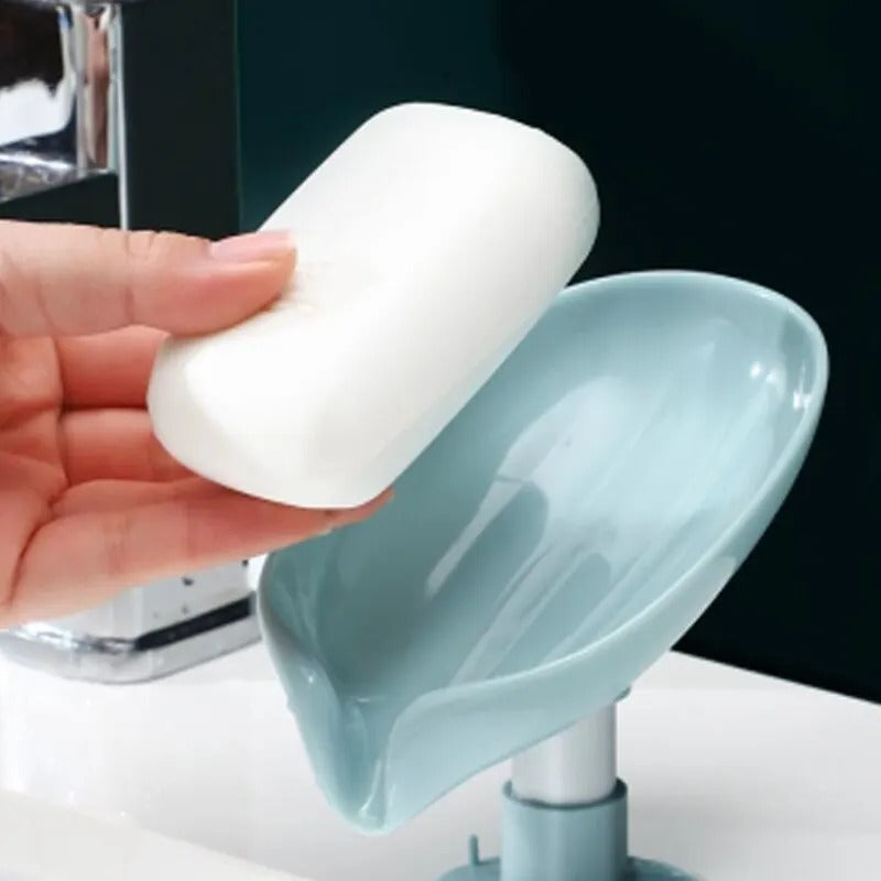 Buy 1 Get 1 Free Hydraulic Soap Holder – Self Draining Lotus Leaf Soap Dish with Suction Base