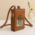 3 Zipper Luxury Cross Body Purse Wallet