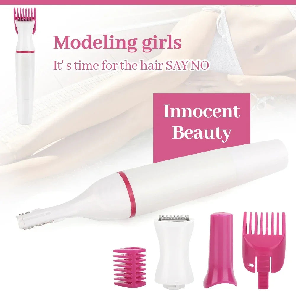 5 in 1 Ladies Electric Trimmer – Veet Style Waterproof Hair Removal Kit