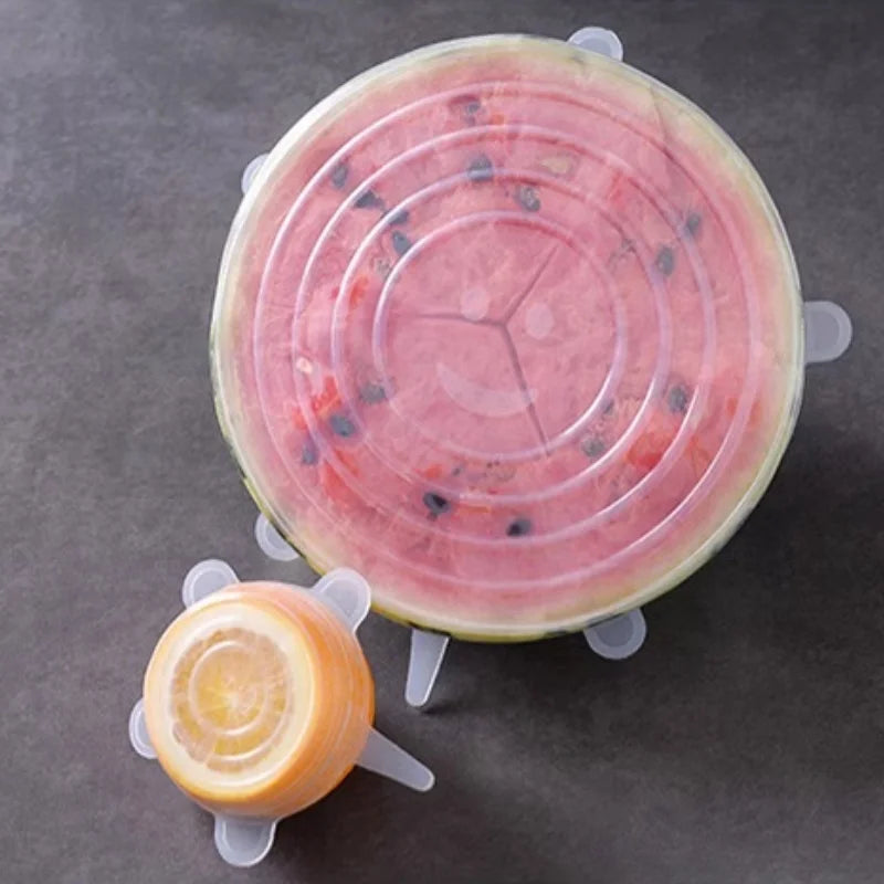 Silicone Stretch Lids (6 Pack) – Reusable Food Covers | Airtight Bowl & Container Covers