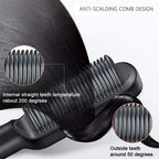 Hair Straightener Brush – 2 in 1 Fast Heating Straightening Comb (Dry & Wet Use)