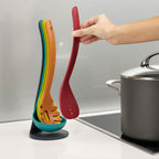 5 Pcs Kitchen Spoon Set with Stand – Heat Resistant Cooking Utensils