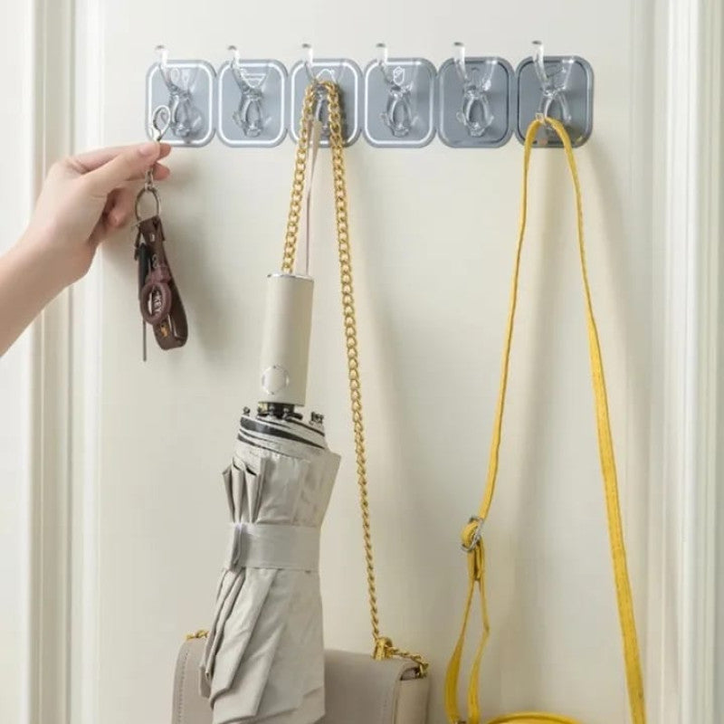 Wall Mounted 6 Hooks Coat Hanger