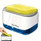 2-in-1 Soap Pump Caddy – Liquid Soap Dispenser with Sponge Holder (Press Type)