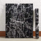 Black Marble Sticker Sheet (60x200cm) – Self Adhesive Waterproof PVC Kitchen Countertop & Cabinet Cover