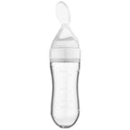 Baby Spoon Feeder - Silicone Baby Feeding Bottle With Spoon