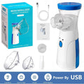 Portable Mesh Nebulizer Machine | USB Rechargeable Silent Nebulizer for Kids & Adults