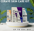 CeraVe 4-in-1 Skincare Kit – Cleanser, Retinol Serum, Sunscreen SPF 50 & Night Cream