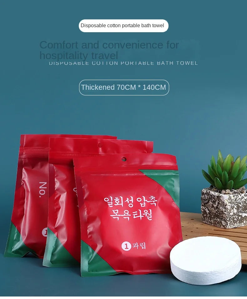 Compressed Bath Towel for Travel and Quick-Drying