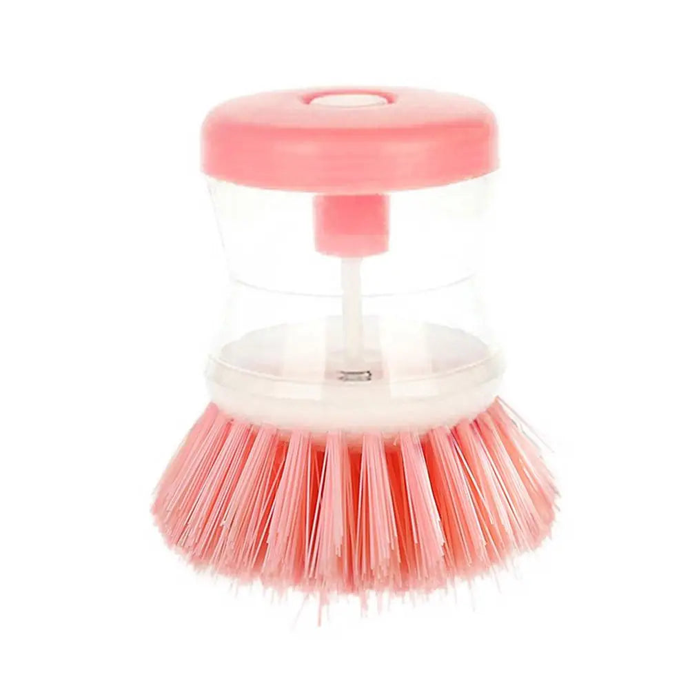 Pack of 2 Dish Cleaning Brush with Soap Dispenser – Automatic Liquid Dispensing Kitchen Scrubber