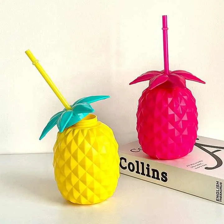 Tango Fruit Tumbler – Pineapple Style Straw Cup (Cute Summer Drink Cup)