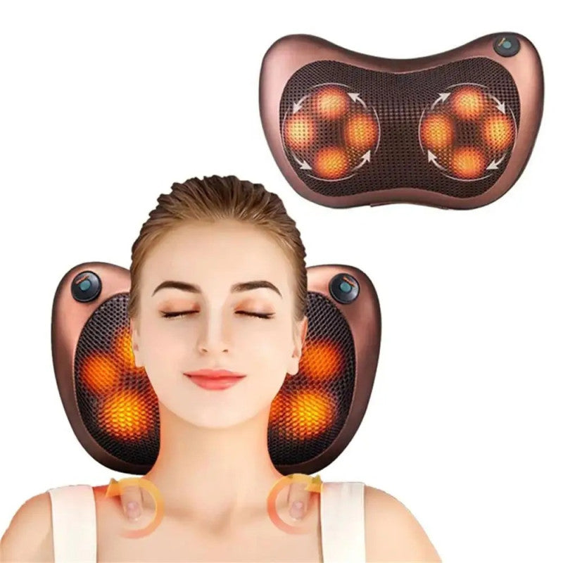 Car Pillow Massager – Electric Shiatsu Neck & Shoulder Massage Cushion with Heat