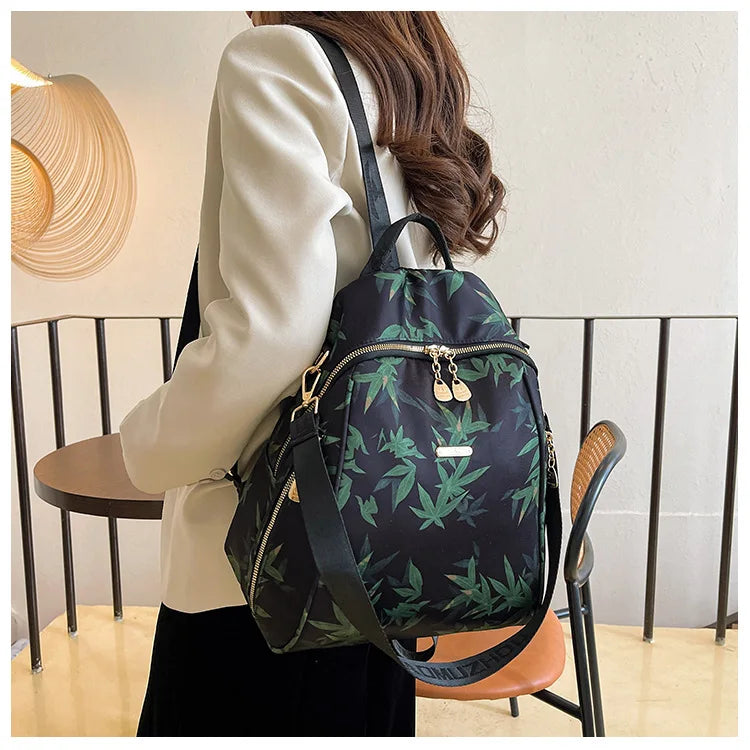 Ladies Croos Body Bag Black and Printed