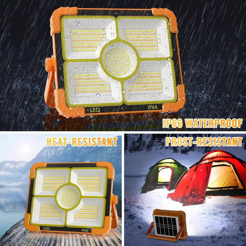 Murcy Portable Solar LED Light – Rechargeable Outdoor Flood Light | Waterproof Emergency Lamp