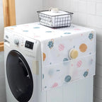 Fridge Cover with Storage Pockets – Dustproof Refrigerator Top Organizer