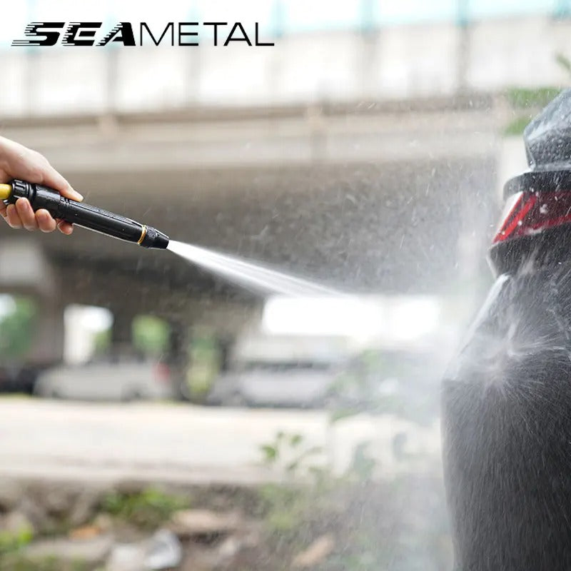High Pressure Water Spray Nozzle – Adjustable Jet Sprayer | Car Wash & Garden Hose Nozzle (Black)