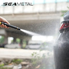 High Pressure Water Spray Nozzle – Adjustable Jet Sprayer | Car Wash & Garden Hose Nozzle (Black)