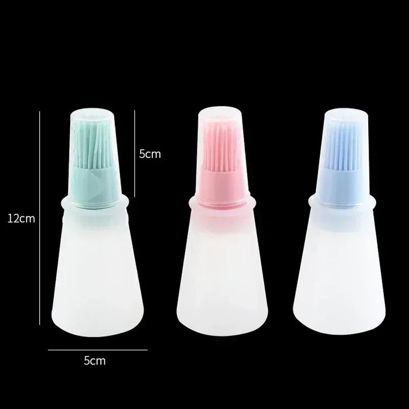 BBQ Oil Brush Bottle – Silicone Basting Brush with Dispenser